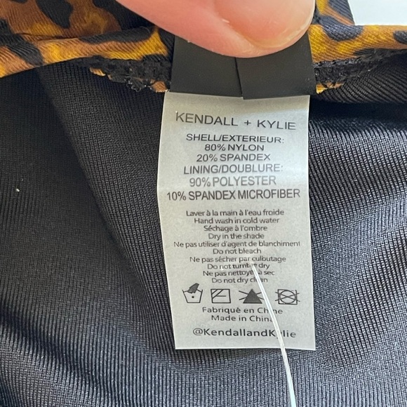 Kendall + Kylie Leopard Printed One-Piece Swimsuit NWT - Picture 7 of 10